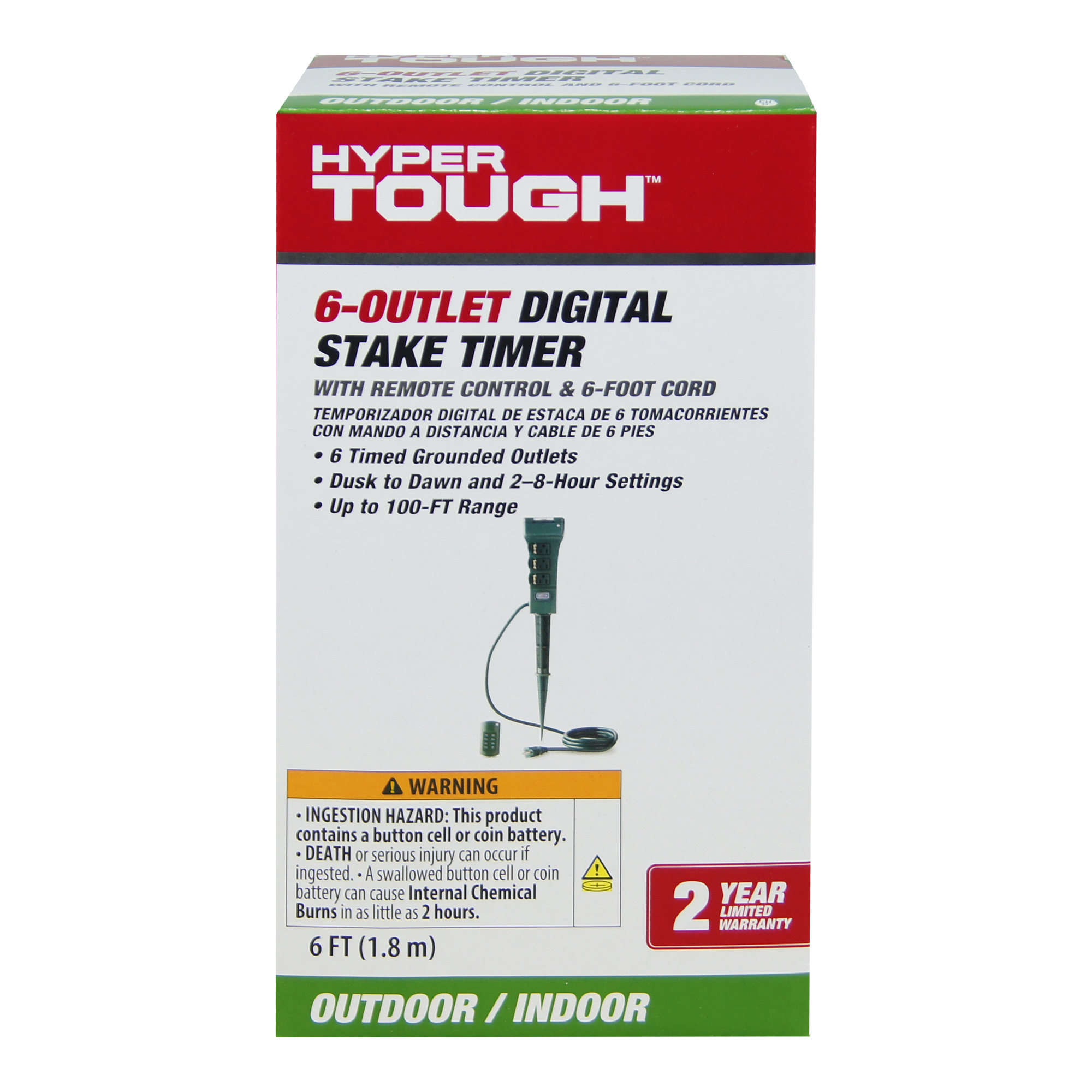 Hyper Tough 6-Outlet Outdoor Stake Timer with Remote Control photo 5