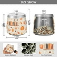 thumbnail image 2 of Yayeee Ashtray with Lid for Cigarette Smokeless Stainless Steel Home Ash Holder, Beige Fall Acorns Pattern, 2 of 7