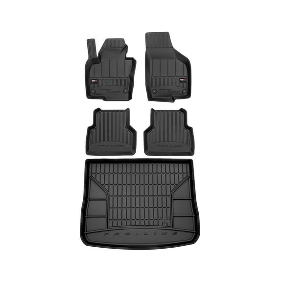 OMAC 3D Premium Floor Mats & Cargo Liners for VW Tiguan 2009-2017 All-Weather Black 5 Pcs