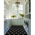 thumbnail image 7 of Unique Loom Trellis Frieze Collection Area Rug - Rounded (8' x 11' Rectangle Black/Ivory), 7 of 7