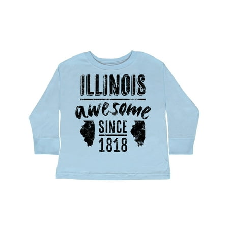 

Inktastic Illinois Awesome Since 1818 Gift Toddler Boy or Toddler Girl Long Sleeve T-Shirt