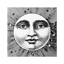 Stupell Industries Moon & Stars Face Landscape Painting Gallery Wrapped Canvas Art Print Wall Art, 24 x 24