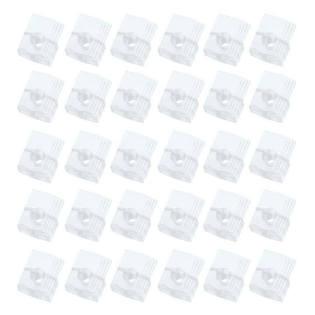 

40 Sets Glass Buckle Mirrors Plastic Clamps with Screws Hanging Kits Clip Home Fixing Supplies Clips Clear Retainer