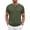 ArmyGreen, variant on GENTS BLISS Short Sleeve Henley Men Shirts Crew Neck T shirts for Men Casual Printed Face Shirts for Men