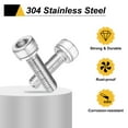 thumbnail image 3 of Uxcell 20 Pack Hex Socket Head Cap Screws Bolts, M3x10mm 304 Stainless Steel Socket Drive Machine Screws Bolts with Wrench, Full Threaded, Silver, 3 of 7