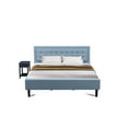 thumbnail image 6 of East West Furniture 2-piece Wood Platform Bedroom Set in Navy/Denim Blue, 6 of 8