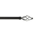 thumbnail image 3 of Exclusive Home Lancelot 1" Window Curtain Rod and Finial Set, Adjustable 36"-72", Matte Black, 3 of 8