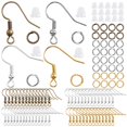 thumbnail image 1 of 300Pcs Earrings Set Hypoallergenic Earring Hooks Jump Rings Clear Rubber Earring Backs For Jewelry Making Findings Accessories, 1 of 5