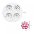 thumbnail image 3 of ACDANC Candle Molds, Flower Daisy Silicone Sugarcraft Mold Resin Tools Cupcake Baking Mould Fondant Tools, Fruit Silicone Mold, Chocolate Mold, Flower Molds Silicone (A) 2.5", 3 of 7