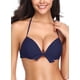 thumbnail image 1 of Bañador con Parte Superior de Bikini con Aros Laterales y Lazo Halter para Mujer Azul profundo CH Azul profundo CH Xishao ropa, 1 of 2