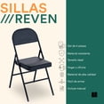 thumbnail image 2 of Mubson Set de 4 Sillas Plegables de Metal. Sillas para Reuniones y Fiestas, 2 of 5