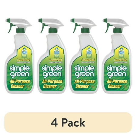 (4 pack) Simple Green All-Purpose Cleaner Concentrate, Spray Bottle, Original, 24 fl. oz