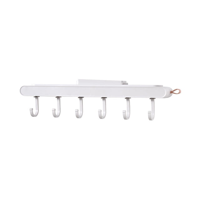 Clearance! beishanbush Hooks for Hanging 6 Hook Wall Hanging Coat Rack Wall Decor Hat Storage Rack Shelf Hanger White One Size Pink