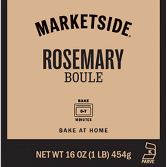 Marketside Artisan Freshly Baked Rosemary Boule Bread, 16 oz, Airy Crumb, Crisp Crust