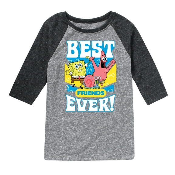 SpongeBob SquarePants - Best Friends Ever - Toddler & Youth Raglan Graphic T-Shirt
