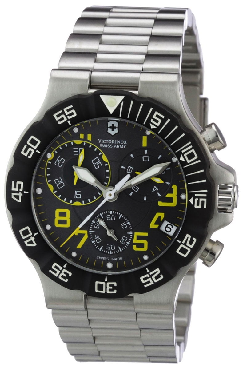 Swiss Army Summit XLT Chronograph Stainless Steel Mens Watch Black Dial 241409