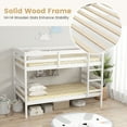 thumbnail image 6 of Gymax Twin Over Twin Bunk Bed Wooden Convertible Into 2 Beds High Guardrails White, 6 of 10