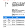 thumbnail image 2 of Rear Right Power Window Regulator and Motor Assembly - Compatible with 2006 - 2007 Jeep Liberty Sport Utility 4-Door 3.7L V6 Naturally Aspirated SOHC GAS, 2 of 2