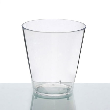 BalsaCircle Clear 50 pcs 2 oz Disposable Plastic Shot Glasses - Wedding Reception Party Buffet Catering