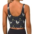 thumbnail image 2 of Yiaed Cartoon Rooster Print Ladies Waistcoat Women Sports Vest Vest Sports Women Sports Top Yoga Vest for women-Medium, 2 of 8