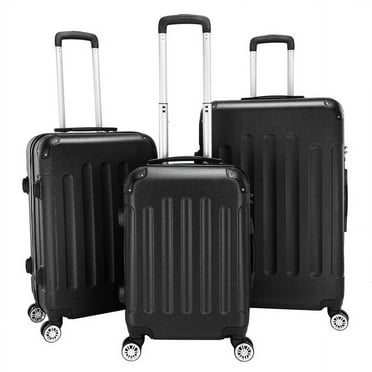Fithood 3-in-1 Portable ABS Trolley Case 20" / 24" / 28" Black