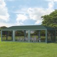 thumbnail image 2 of Outsunny 10' x 28' Gazebo Canopy Cover Tent with Removable Walls Green, 2 of 9
