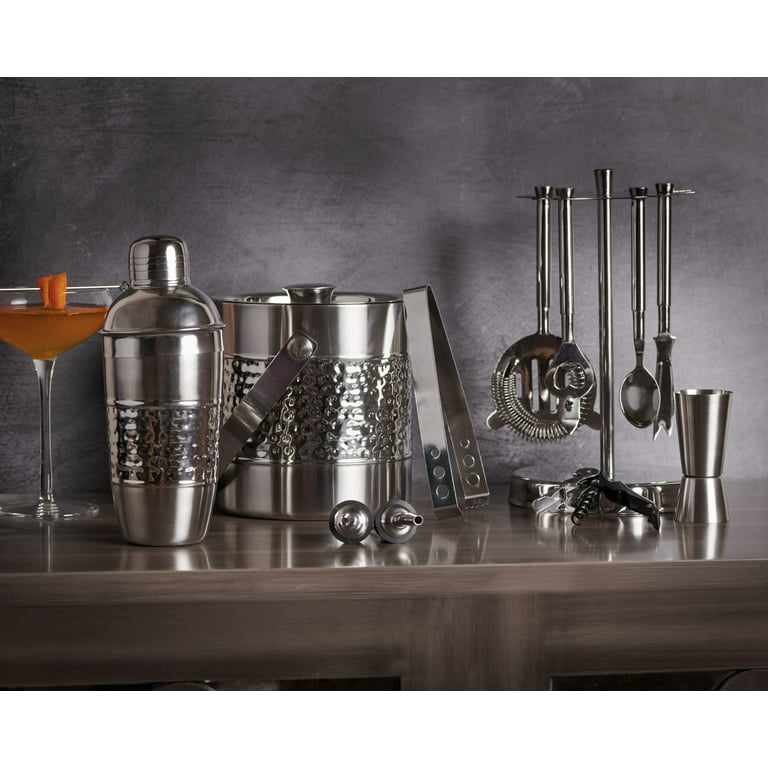 Royal Sips Premium Cocktail Shaker Set With Ice Ball Mold And Bamboo Stand  - Bar Tools And Bar Accessories - Bar Set Shakers Bartending Drink Mixer -  Drink Shaker Cocktail Set 