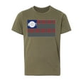 thumbnail image 2 of USA Flag Grill T-shirt, Kids 4th of July Shirts, Youth Graphic T-shirts - Olive MH200YPATRIOT S10 XL, 2 of 3