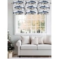 thumbnail image 5 of Coastal Fish Curtain Valances for Windows, Oil Painting Ocean Nautical Beach Kitchen Valance Window Treatment, Light Filtering Block Curtains for Bathroom/Bedroom/Living Room 42'' x 18'', 5 of 9