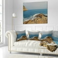 thumbnail image 2 of Designart Blurred Waters in Hong Kong Beach - Seashore Throw Pillow - 16x16, 2 of 4