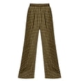 thumbnail image 6 of Women's Casual Plaid Pants With Elastic Waist And Pockets For A Loose Straight Leg Fit, 6 of 7