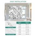 thumbnail image 6 of Black White Leaves Tie Up Curtains for Windows 45 Inch Length Balloon Curtains Kitchen Adjustable Balloon Window Shade Minimalist Natural Trees Watercolor Tie Up Bathroom Curtain Window 52"x45", 6 of 6