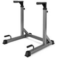 thumbnail image 2 of Spaco Adjustable Dip Bar with 10 Height Levels-Silver, Heavy Duty Dip Bar, Sturdy Dip Station with Adjustable Height, Multi-Function Parallel Bars for Home Gym Strength Training, 2 of 10