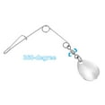 thumbnail image 3 of Unique Bargains 20Pcs Fishing Spinnerbait Wire with Blade, Large-sized Water-drop, 3 of 5