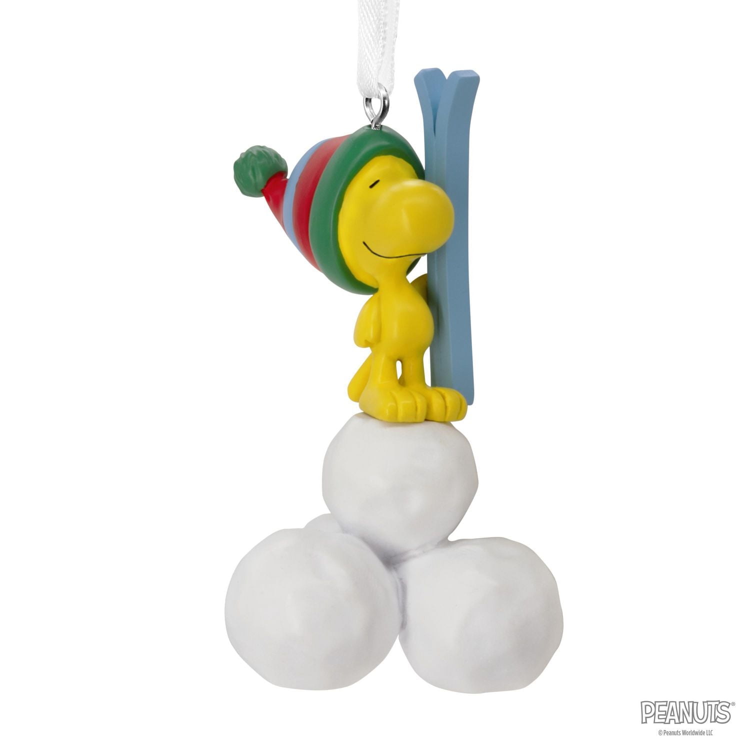 Hallmark Christmas Ornament (Peanuts Woodstock on Snowballs)