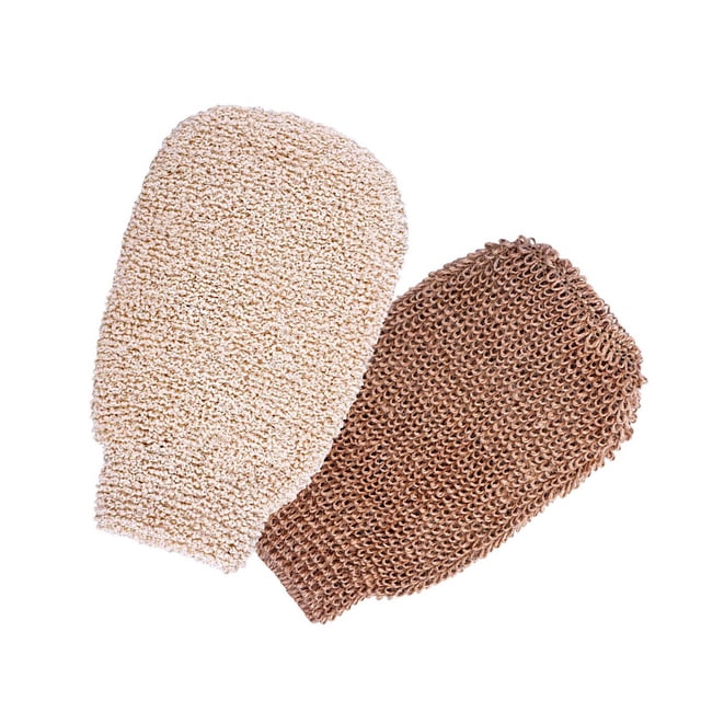 Vogacara Manopla exfoliante de 2 piezas, manoplas exfoliantes para ducha, herramienta de limpieza corporal para el hogar, manopla para fregar la Protección de la piel