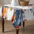 thumbnail image 4 of Orange Blue Pumpkins Fall Table Cloth Waterproof Tablecloths, Thanksgiving Floral Botanical Tablecloth Dining Table Cover for Kitchen Party Tabletop Outdoor, Square Tablecloth 60x60 Inch, 4 of 9