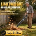 thumbnail image 5 of 600 CFM Leaf Blower Cordless Compatible with DeWalt 20V MAX Battery,150 MPH Turbo Handheld Blower, 3 Speeds, Lightweight 3.3 lbs, Battery Powered Blowers for Lawn Care, Winter Snow(Tool Only), 5 of 8