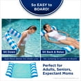 thumbnail image 3 of Hamaca Pool Float Aqua Monterey, paquete de 2, azul claro/azul marino, 3 of 6