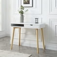 thumbnail image 6 of Contemporary Austin Home Office Desk with Storage Drawers, White, 6 of 8