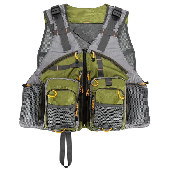 Multi-bolsillos Chaqueta de pesca con mosca Chaleco de malla para exteriores Chaleco de pesca Paquet Abanopi Chaleco al aire libre