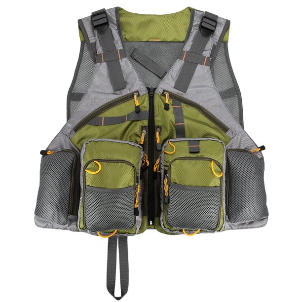 Multi-bolsillos Chaqueta de pesca con mosca Chaleco de malla para exteriores Chaleco de pesca Paquet Abanopi Chaleco al aire libre