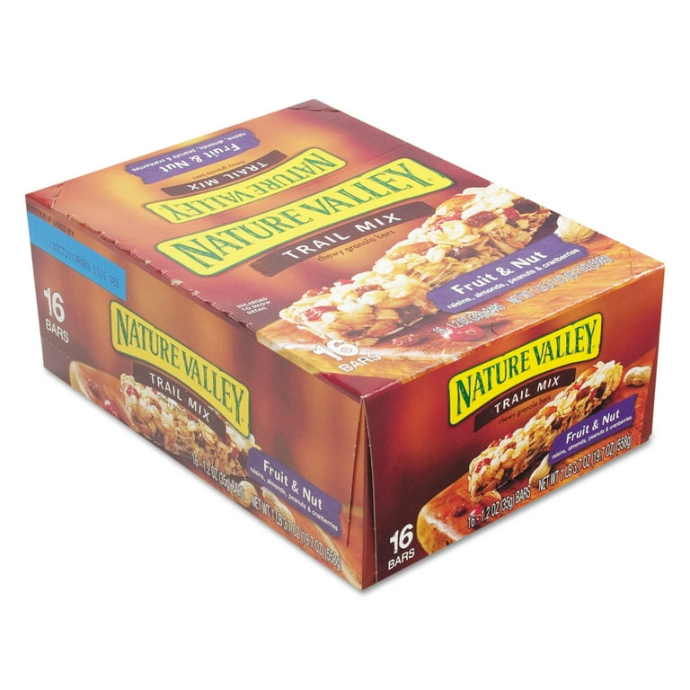 Granola Bars, Chewy Trail Mix Cereal, 1.2 oz Bar, 16/Box Granola Bars, Chewy Trail Mix Cereal, 1.2 oz Bar, 16/Box