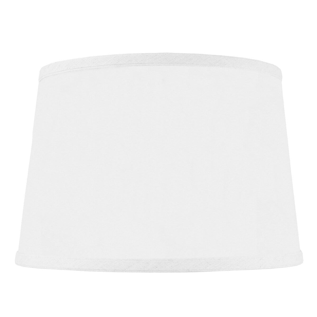 Home Concept 10"x12"x8" Hardback Shallow Drum Lamp Shade White Linen