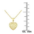 thumbnail image 3 of Handcrafted 10kt Gold Diamond-Cut Heart Charm Pendant, 3 of 3