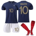 thumbnail image 1 of France Home Football Kids Shirt No. 10 Mbappe new Football Kits, 1 of 2