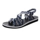 thumbnail image 1 of Sandalias con punta abierta para mujer a la moda, zapatillas con nudo, zapatos planos romanos para la playa Wmkox8yii  FOPL202, 1 of 6
