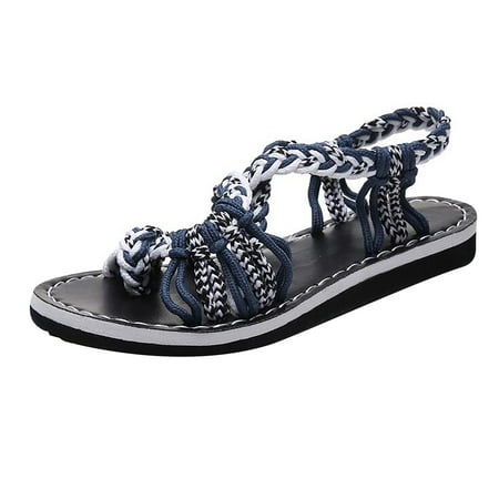 

Shldybc Sandals Women Fashion Women Open Toe Slide Sandals Slippers Knot Roman Beach Flats Shoes Summer Savings Clearance