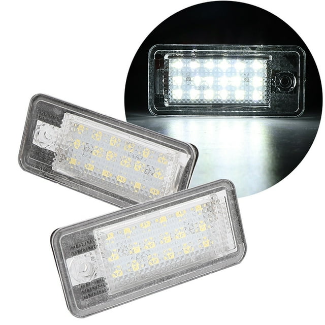 Luz LED para matrícula, 1 par de luces LED traseras para matrícula de coche, tecnología avanzada