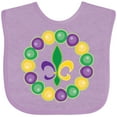 thumbnail image 3 of Inktastic Mardi Gras Beads and Fleur De Lis Boys or Girls Baby Bib, 3 of 4